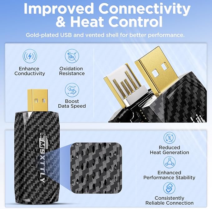 MSXTTLY Mini 3in1 Stream CarPlay Android Auto Wireless Adapter, Support Netflix/YouTube/TikTok/PrimeVideo Box, Only Compatible with Wired CarPlay Car Model 2017+, for Android 11 & iPhone iOS 10+
