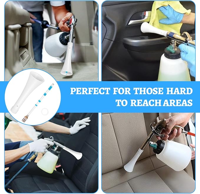 Nozzle Repair Kit for Car Cleaning Gun Parts Z-010 and Air Blow Out Tool Z-014 for, Includes CT-100 Plastic Cone, CT-101 Weighted Tube & CT-102 Washer Car Cleaning Tools (1 Set)