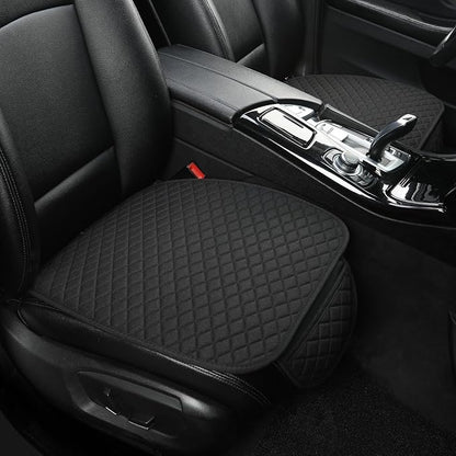 West Llama Linen Car Seat Covers,Bottom Seat Covers for Cars Include 2 Piece Front Driver Seat Pad Mat Universal Fits 90% Vehicles,SUVs,Cars,Sedans(2Piece-Black)