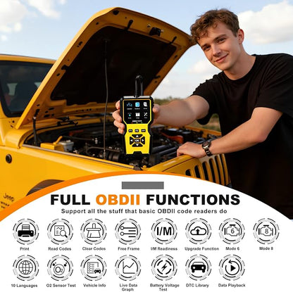 V519 OBD2 Scanner Diagnostic Tool with Reset, Quickly Diagnose Car’s Issue, Vehicle Check Engine Code Reader, I/M Readiness, Car OBDII Scan Tool for 1996 OBD2 Protocol Vehicle