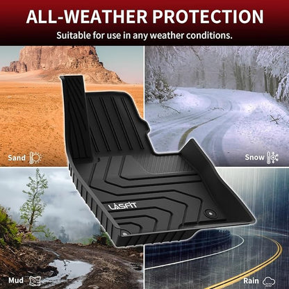 LASFIT Floor Mats Fit for Mazda CX5 2025 2024 2023 2022 2021 2020 2019 2018 2017 Custom Fit TPE All Weather Floor Liners 1st & 2nd Row Car Mats for Mazda CX-5, Black