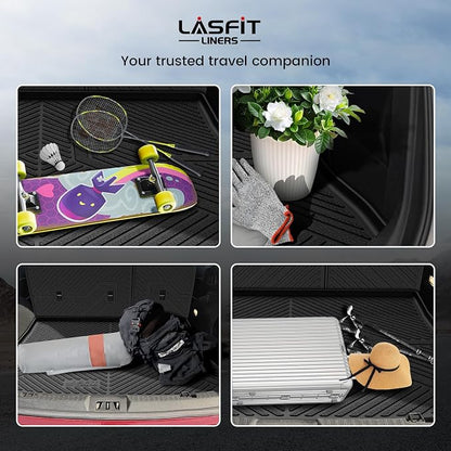 LASFIT Floor Mats&Cargo Backrest Mat for Ford Edge 2015-2024,Costom Fit All Weather Protection TPE Easy Clean Floor Liners, Keep Your Car Trunk Clean and Tidy,1pcs.
