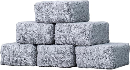 Chemical Guys Foam Applicator Pads for Cars Gray Dressing and Wax Applicators for Car Detailing Interior and Exterior Use, 4 x 3 x 1.5 Inch - 6 Pack