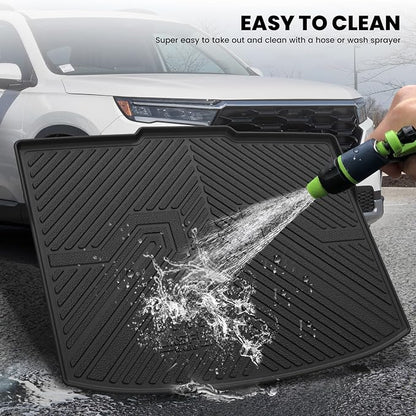 LASFIT Cargo Mat with Backrest Mat for Honda CR-V 2026 2025 2024 2023 Gasoline (Not for Hybrid), All Weather Custom Fit TPE Trunk Mat Trunk Liner Cargo Liner with Seatback Mat (Lower Position)