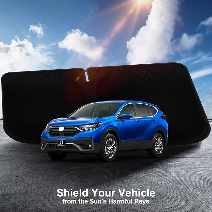 Car Sun Shade for 2017 2018 2019 2020 2021 2022 Honda CRV Windshield Sun Shade, Sun Visor Windshield Cover for CRV Front Window Sunshade Foldable Auto Interior Accessories UV Block to Keep Cool