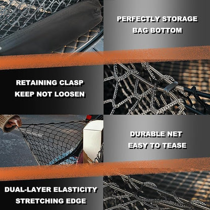 Envelope Style Cargo Net Compatible with Chevrolet Chevy Tahoe, GMC Yukon New 2026 2025 2024 2023 2022 2021 2020 2019 2018 2017 2016 2015 Trunk Car Rear Tailgate Touring Netting