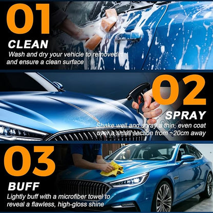 Nano Ceramic Coating Spray, High-Gloss Paint Protection | Nano ceramic coating spray for cars, trucks and SUVs. Creates a hydrophobic layer for gloss and protection.