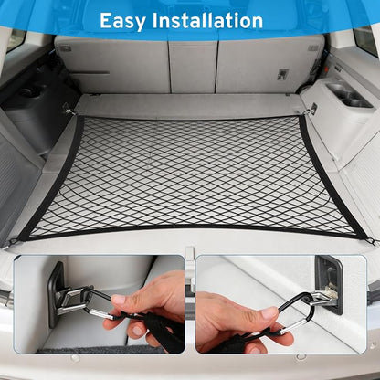 Cargo Net for SUV Rear Trunk Bed Compatible with Acura RDX MDX TLX Integra Tsx TL 2000-2025 2026 Accessories Elastic Netting Cover Net Stretchable Mesh Organizer 32" x 24" Stretch to 63"x43"