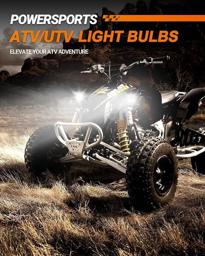 SEALIGHT H13 LED Bulbs, L2 9008 24,000LM Super Brightness 6000K Cool White Fog Bulbs, IP68 Waterproof, Plug and Play, 15000RPM Turbo Fan, 60000Hrs Lifespan, 1:1 Size Driving Bulbs, Pack of 2