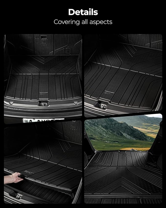 3W Tesla Model Y Juniper Cargo Liner 2025 2026, Rear Trunk Mat, 2025 2026 Model Y Juniper Accessories, TPE Anti-Slip All Weather Custom Fit Vigormold™