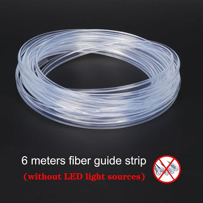 Fiber Optic Waterproof Car Side Glow LED Illumination Optic Fiber Band Car Interior Atmosphere Neon Cold Lights 6 Meters (19.69ft)