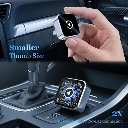 2026 Upgraded Wireless CarPlay & Android Auto Adapter, Fast Connection, Universal Fit for Most Wired Original Car Systems, Mini Portable Car Smart Adapter