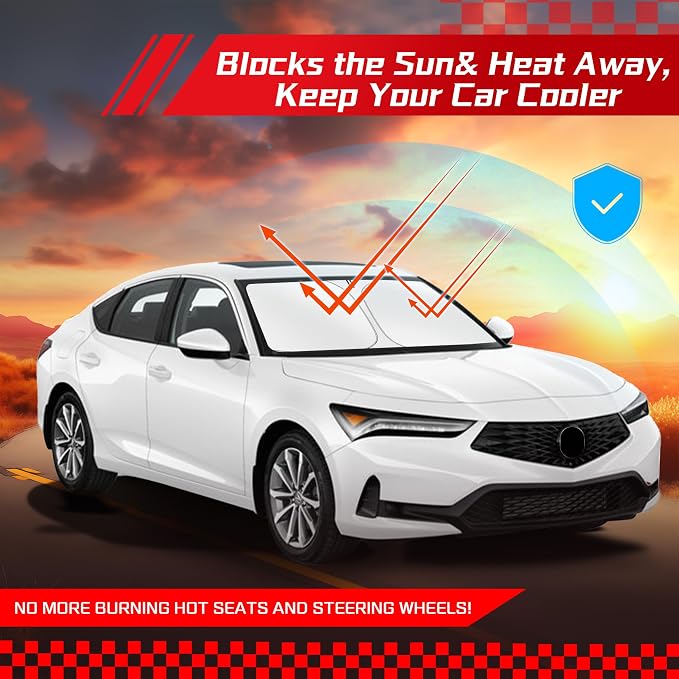 ARISMOTOR Windshield Sun Shade for Acura Integra 2023-2026, Custom Fit Foldable Front Window Sunshade Sun Visor Protector, Block UV Rays Keep Your Car Cooler