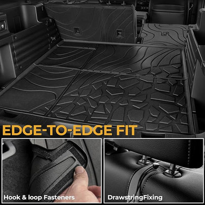 Floor Mats for Honda Passport 2026, All Weather Floor Mats Trunk Cargo Liner with Backrest Protectors, Lower Cargo Mat and Door Sill Guards Accessories, Full Coverage Set