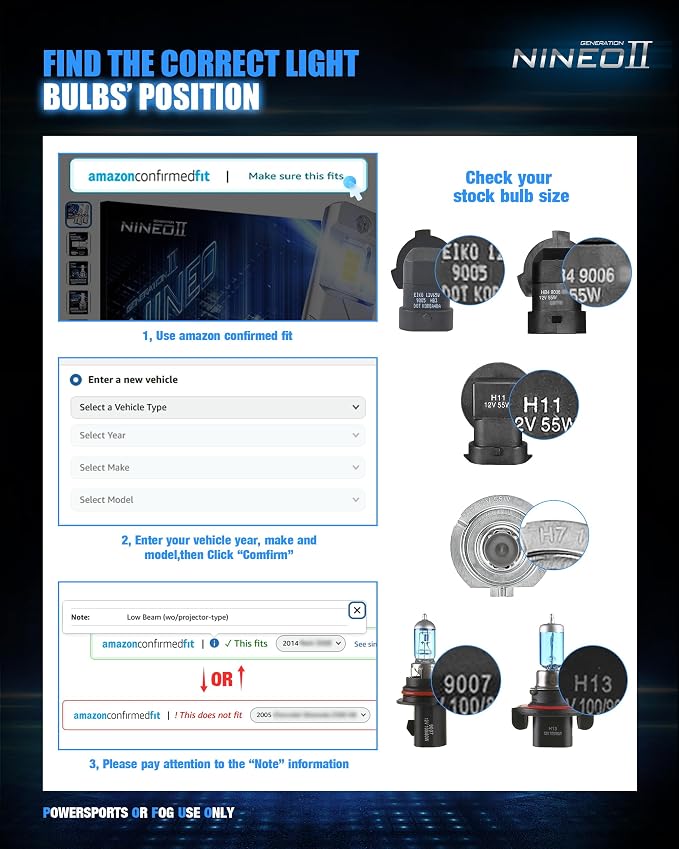 NINEO 9005 9006 Fog Light Bulbs Combo, [2025 Upgrade] 9005+9006 Driving Light 600% Brighter, Fan-Cooled, No Flicker, Driving or Fog Light, 4 Pack