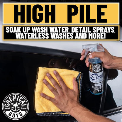 Chemical Guys Professional Grade Premium Microfiber Towels for Cars,Gold,16" x 16",Ultra-Soft and Scratch-Free Car Detailing Cloths for Trucks,Motorcycles,and More,(Pack of 6)