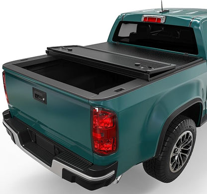 FRP Hard Tri-Fold Truck Bed Tonneau Cover Fit for Chevy Colorado/GMC Canyon 2015-2026 5.2 ft Bed