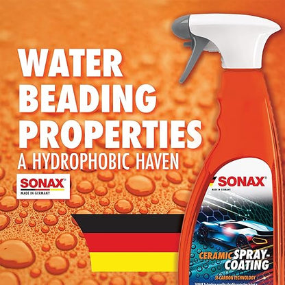 SONAX Ceramic Spray Coating | Si-Carbon Technology for Mirror-Like Shine & Hydrophobic Protection | Easy-to-Apply, Long-Lasting Formula | Refreshes Existing Ceramic Sealants | 257500 | 5L