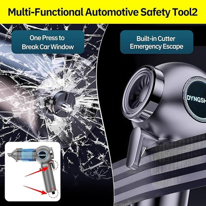Brushless Handheld Car Vacuum （Equipped with a one-Touch Window Breaker and Seatbelt Cutter ）25000Pa Ultra-Strong Suction Ultra-Lightweight Mini Portable Vacuum Cleaner ， for Car，Office Desk，Pet Hair