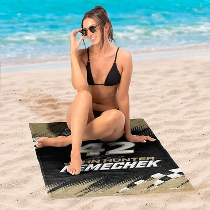 Northwest NASCAR John Hunter Nemechek Simple Speed Beach Towel, Cotton Blend Lightweight Bath, Pool Swim Travel Fan Gear, 30 x 60 Inch
