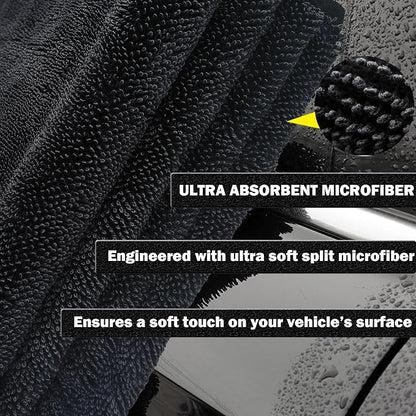 Car Drying Towel (36"x 24"/3ft x 2ft), 2 Pack Ultra Absorbent Microfiber Drying Towels for Cars, Leave No Streaks, Scratches or Water Spots, Extra Large Drying Towels Car Detailing for Cars