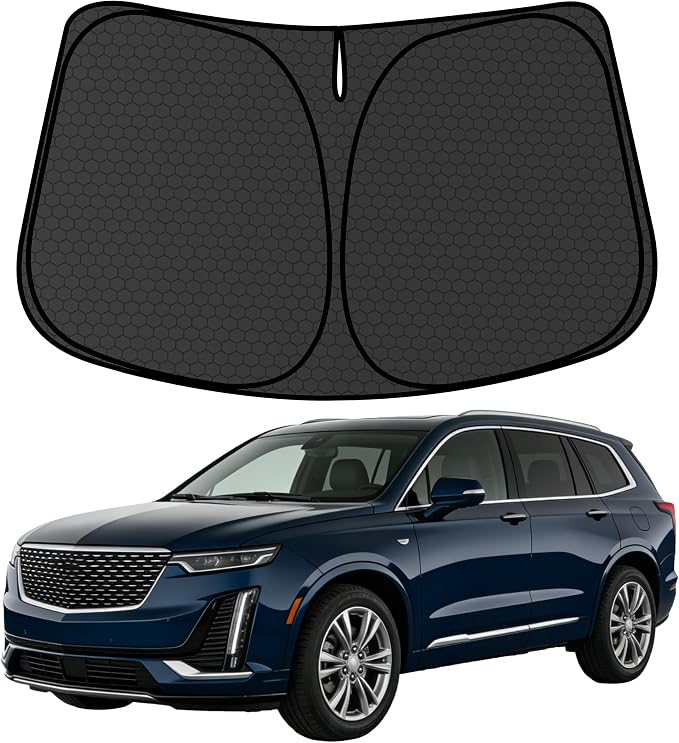 XT6 Customized Windshield Sun Shade for 2020 2021 2022 2023 2024 2025 2026 XT6 Front Window Sunshade Visor Protector Foldable Blocks UV Rays Keep Car Cooler Accessories