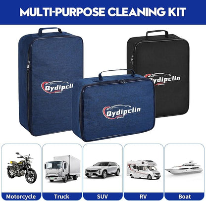 Qydipclin 29Pcs Car Detailing Kit, Car Detailing Brush Set, Car Wash Cleaning Kit, Car Detailing Brushes, Professional Car Care Kit for Interior Exterior Wheels, Blue