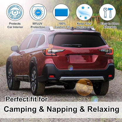 TINGLU Window Shades for Subaru Outback Wagon 2015-2019 8PCS Accessories Car Side Full Windows Cover Camping Rear Triangular Windshield Sun Shade Sun UV Rays Privacy Protection