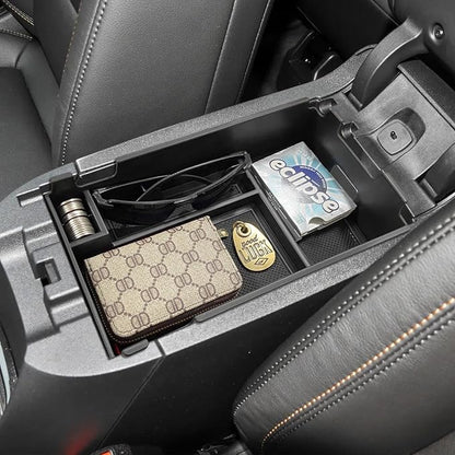 HGWEI Center Console Organizer Tray Compatible with Chevy Equinox 2018 2019 2020 2021 2023 2024 Accessories, Armrest Insert Secondary Storage Box (Not Fit 2025 2026) Black Trim