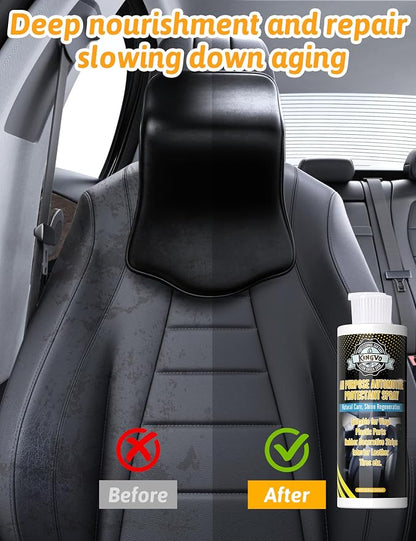 Kingvo Ceramic Spray Coating for Cars, Car Leather Conditioner Automotive Clear Coat Detail Spray Polishing Kit Leather Care Products