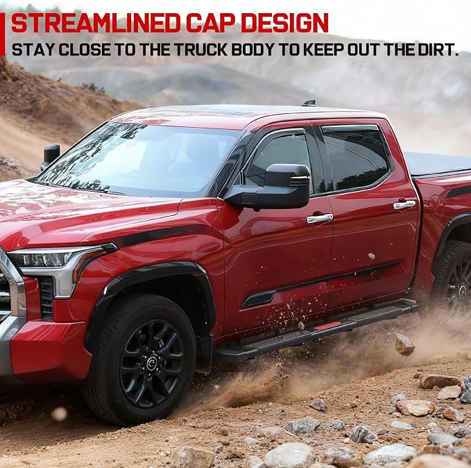 COMNOVA 6 Inch Running Boards Compatible with 2019-2026 Chevy Silverado/GMC Sierra 1500 Double Cab, 20-26 Silverado/Sierra 2500HD 3500HD. Carbon Steel Side Steps Nerf Bars with Non-Slip Plastic Pads.