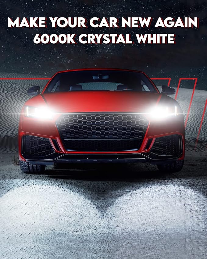 Torchbeam D2S D2R HID Bulbs, 400% Brightness, 35W Xenon Headlight Bulbs, 6000K Diamond White HID Lights, Metal Snap Ring and Base, 5 Minutes Installation, Pack of 2
