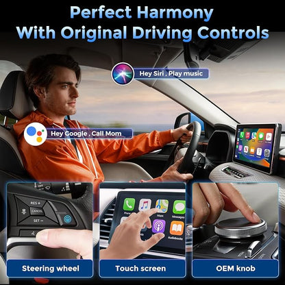 Wireless CarPlay & Android Auto Adapter 2-in-1, Convert Wired to Wireless, Plug & Play CarPlay Dongle, Auto-Connect, No Delay, USB A/Type-C Mini Size Car Play Adapter for Apple iPhone/Android