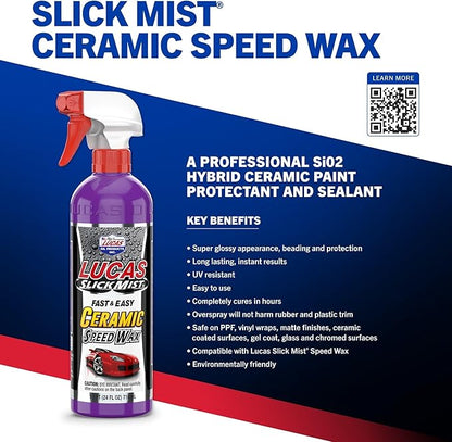 Lucas Oil 11294 Slick Mist Ceramic Speed Wax - 24 Ounce (Pack of 6)