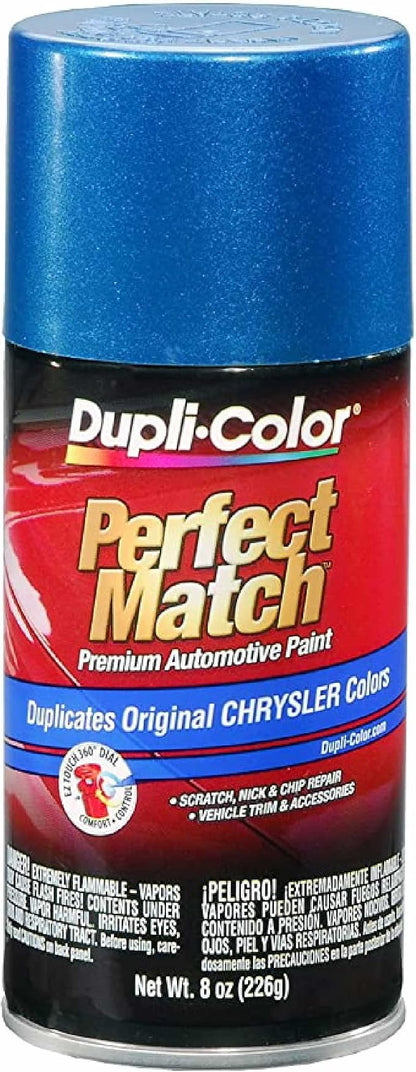Dupli-Color EBCC04227 Perfect Match Automotive Spray Paint – Chrysler Intense Blue Pearl, PB3 – 8 oz. Aerosol Can