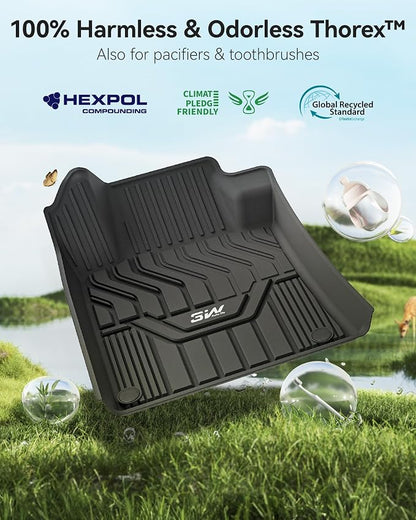 3W Floor Mats Custom Fit for Nissan Altima 2019-2025 2026, TPE All Weather Accessories Custom Fit Floor Liner for Nissan Altima 1st and 2nd Row Full Set Car Mats