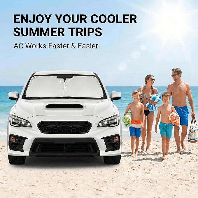 Windshield Sun Shade for Subaru WRX/WRX STI 2015-2021 Sunshade Front Window Shade Custom Fit WRX Accessories Sun Visor Foldable Shade Blocks UV Rays Accessories