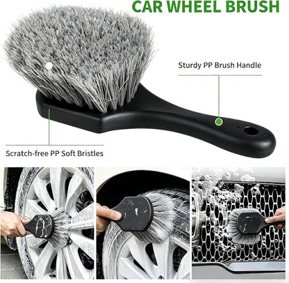14Pcs Car Wash Kit, 62'' Car Wash Brush with Long Handle, Microfiber Scratch-Free Carwash Brush Mop Mitt Kit Car Car Washing Supplies Cleaning Kit for Cars RV SUV Truck Boat Green