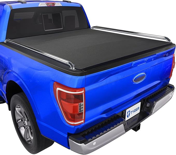Tyger Auto T2X Low Profile Soft Roll-up in Fabric Truck Bed Tonneau Cover Compatible with 2015-2026 Ford F-150 | 6.5' (79") Bed | TG-BCXF3969