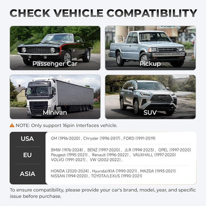 AUTOPHIX DM5900 OBD2 Scanner, ABS SRS Transmission & Engine Code Reader, Check Engine Light Scanner with Battery Test, Live Data, Smog Check, Free Lifetime Updates for All OBDII Cars