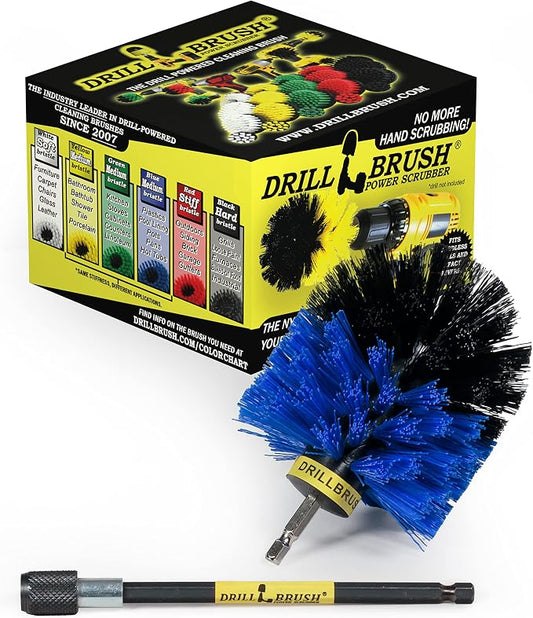 Aquatic Cleaning Supplies - Boat and Carpet Cleaner Brush - Boat Accessories for Cleaning - Scrubbing Drill Powered Brush - Boat Hull Cleaner - Pool Cleaning Set - Extended Reach Cleaning - Tank Brush