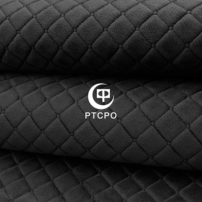 Soft Car Steering Wheel Cover for Sedan, SUV, Warm Luxury Velvet, Odorless, Universal, Anti Slip, Summer Winter, Black, Standard Size[14" 1/2-15"](37-38cm)