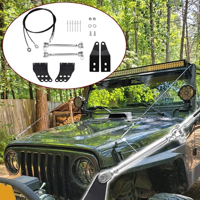 Limb Risers Kit Compatible with for Jeep Wrangler TJ 1997-2006 Limb Riser Through the Jungle Protector Obstacle Eliminate Rope