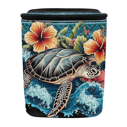 BIGCARJOB Flower Blue Turtle Car Trash Can Bin for Car Back Seat,Portable Car Trash Bag Hanging,Vehicle Trash Can Automotive Car Garbage Cans Auto Accessories
