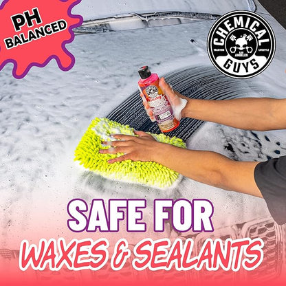 Chemical Guys CWS215 Sticky Snowball Ultra Snow Foam Car Wash Soap (Works with Foam Cannons, Foam Guns or Bucket Washes) for Cars, Trucks, Motorcycles, RVs & More 128 fl oz (1 Gallon) Cherry Scent