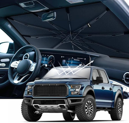 [2026 Upgrade] FLORICH Windshield Sunshade Umbrella Foldable Car Windshield Sun Shade Cover, [Nano-Ice-Crystal Coatings] Protect Interior from from UV Keep Car Cooler Large(61" L x 33" W)