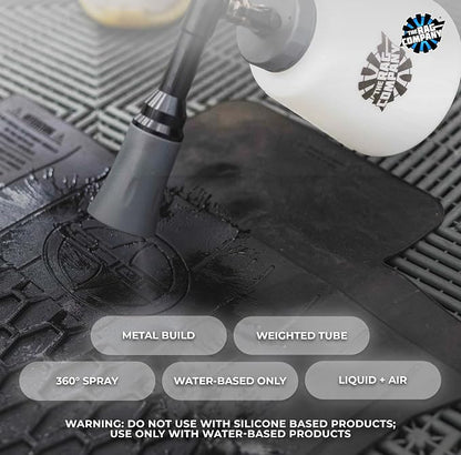 The Rag Company - Ultra AIR Blaster Plus - Deep Clean Interior Detailing Tool; Air and Liquid Combo; Durable Metal Design; Trigger Operated - Black