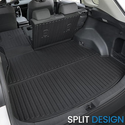 Floor Mats Set for Toyota RAV4 2019-2025 (Both for Gas & Hybrid), Extra Door Sill Guards, All Weather TPE Cargo Mat Backrest Mat Cargo Liner Car Accessories
