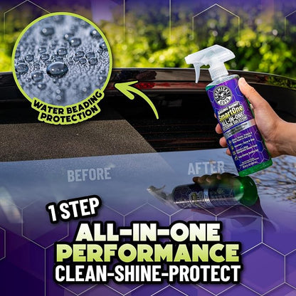 Chemical Guys Raging Rhino Waterless Car Wash And Quick Detailer, 128 Fl Oz With 2 Dilution Bottles and 3 Premium Microfiber Towels - 6 Items