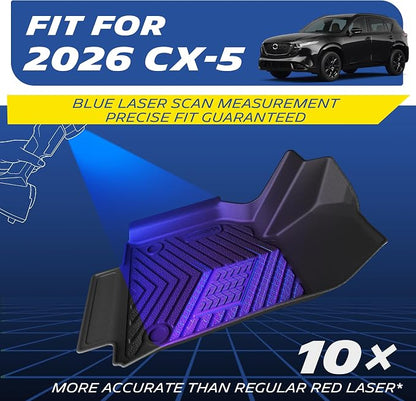 Michelin Premier Series Floor Mats for 2026 Mazda CX-5 (Not Fit 2017-2025 Model), All-Weather Floor Liner, Custom Fit, Durable TPE, Non-Slip